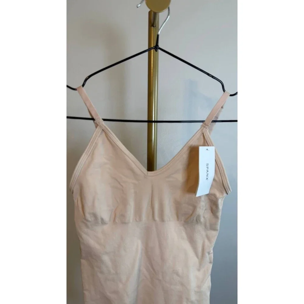 SPANX Power Thong Bodysuit Chestnut Adjustable Straps Size SP NWT $58 damage